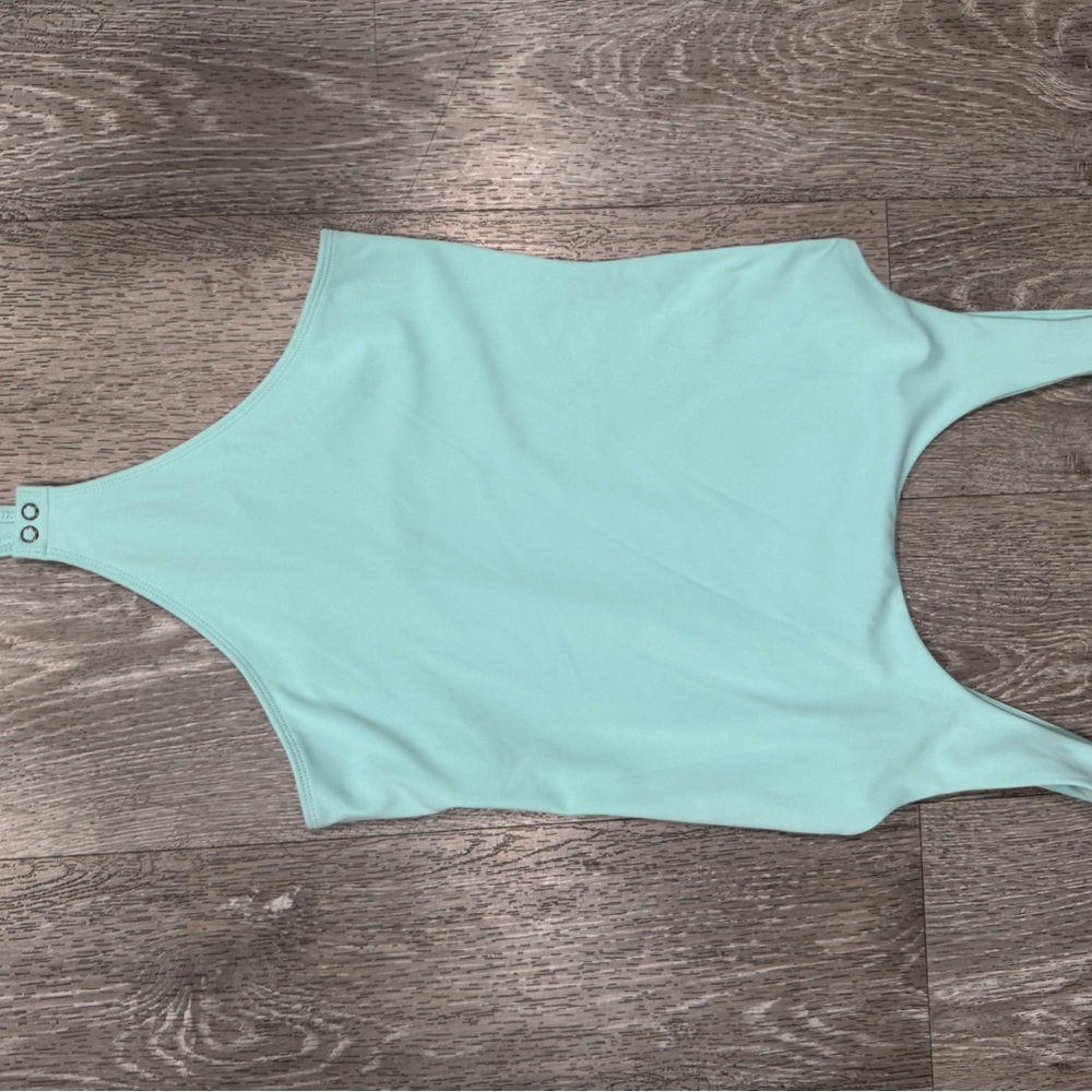 Express Blue Bodysuit Top Sleek Design